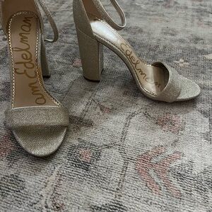 Sam Edelman Glittering Gold Block Heels